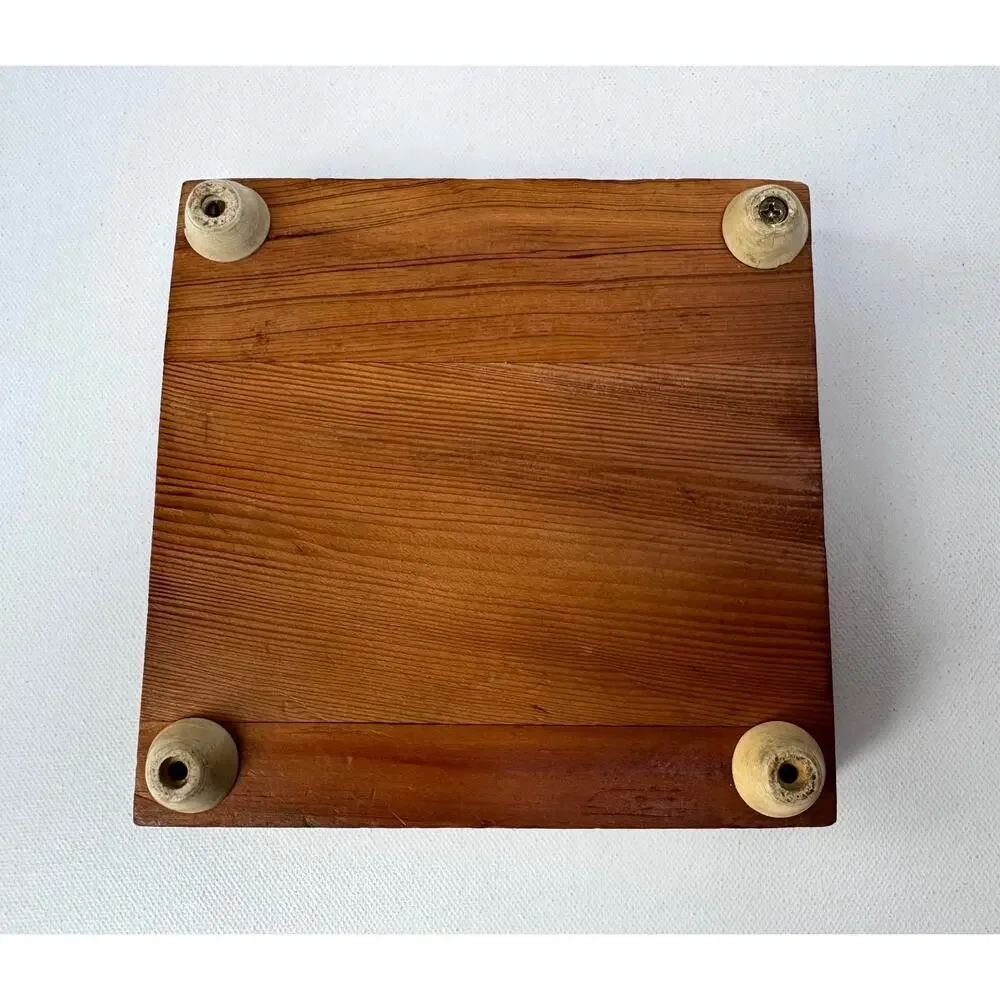 Vintage Footed Wood Cutting Board Rustic Serving Board